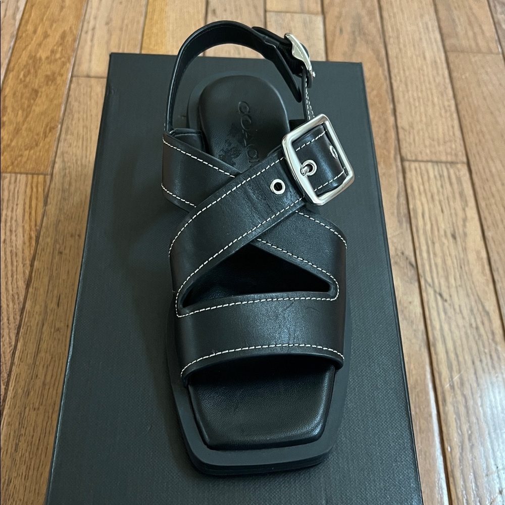 COACH Women's Archival Buckled Flat Sandals